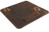 Genuine Leather Mouse Pad Handcrafted Soft Vintage HandMade Retro Style Dog Paw cat DavisCase