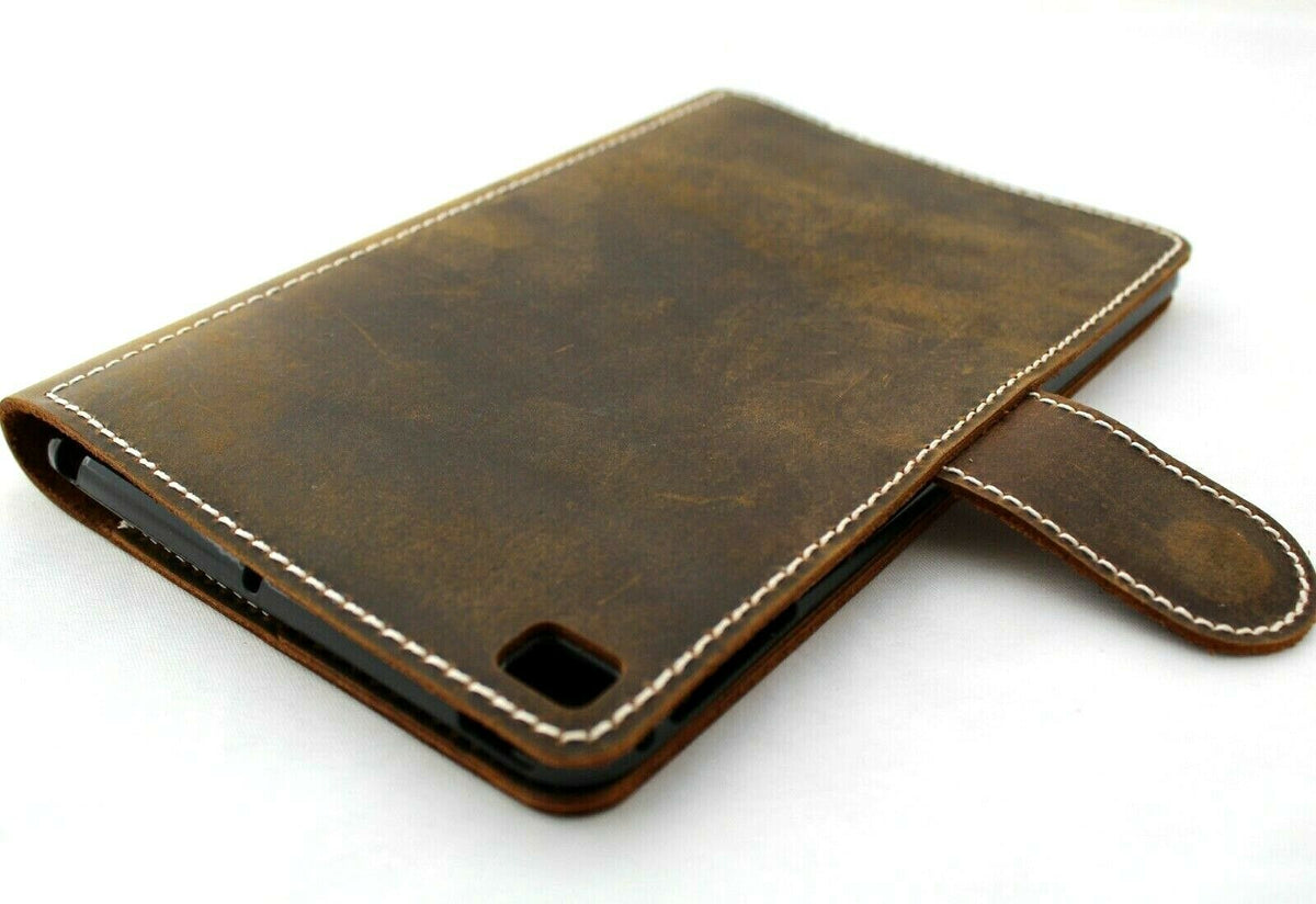 DavisCase genuine soft leather iPad mini 6 (2021) case with card slots, vintage design, handmade craftsmanship, and pen holder.