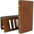 Genuine full leather Bible-style wallet case for Samsung Galaxy Note 10 Plus, handmade by DAVISCASE, with soft slots and luxury design.