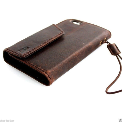 Echtes italienisches Lederetui für iPhone 5 5c 5s SE Cover Buch Brieftasche Kreditkarte Magnet Luxus