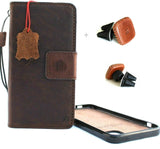 Echte Volllederhülle für Apple iPhone 11 (6,1"), Brieftasche, Kredithalter, magnetisches Buch, abnehmbarer Prime-Halter + magnetischer Autohalter Davis 