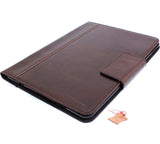 Genuine Vintage Leather Handmade Case for Apple iPad Pro 10.5 (2017) hard Cover Stand Luxury Credit Cards slots brown slim DavisCase