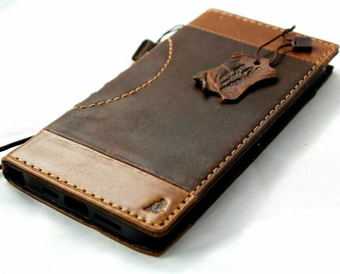 Genuine Real Leather Wallet case for Samsung Galaxy Note 10 Plus book slim holder cards slots rubber stand ID window Davis