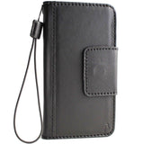 Echtes Leder für Apple iPhone XR Hülle Wallet Credit Soft Holder magnetisch Black Book Prime Retro Slim Jafo