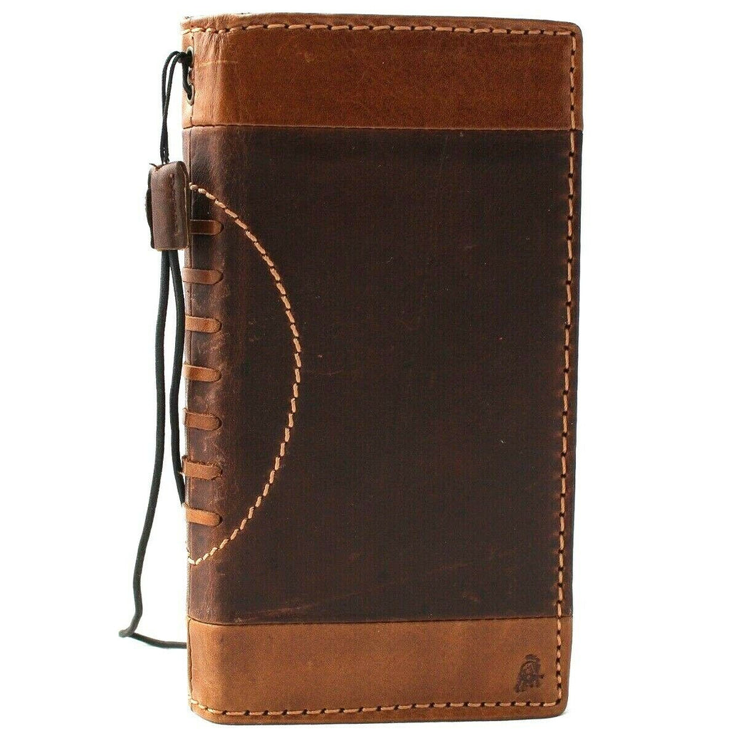 DavisCase genuine leather wallet case for Samsung Galaxy Note 20 5G with card holder and wireless charging compatibility.