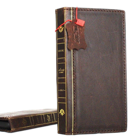 Echte Vintage-Lederhülle für Samsung Galaxy S9 Plus, Buch-Brieftasche, Bibel-Gurt-Abdeckung, Kartenfächer, Jafo kabelloses Laden, Dunkel