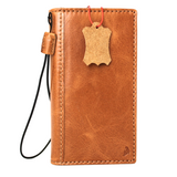 genuine real vintage leather Case for LG G6 book wallet cover luxury slim hand made daviscase light brown thin H870 H870K H870V H870S daviscase