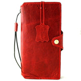 Genuine Full Leather Case for Samsung Galaxy S21 Ultra 5G Book Credit Cards Wallet Handmade Rubber Holder Cover Wireless Red Davis