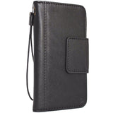 Genuine vintage oil leather Case for Samsung Galaxy S8 Plus book wallet magnetic black