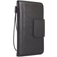 Echte Vintage-Öllederhülle für Samsung Galaxy S8 Plus, Book Wallet, magnetisch, schwarz