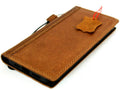 DavisCase genuine full tan leather iPhone 12 Pro Max book wallet case with ID window and credit card slots, soft full grain leather.