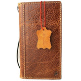Genuine Leather For Apple iPhone 11 12 13 14 15 Pro Max 6 7 8 plus SE 2020 XS Case Galaxy s21 s20 Ultra s8 s9 Note 8 9 10 20 21 A71 A52 A52s A12 A31 4G 5G plus Lile Wallet Book Vintage Style  Credit Cover Wireless Full Grain Davis luxury Tan Art Mini
