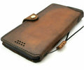 Handmade genuine soft leather iPhone 12 Pro case with vintage look, credit card slots, slim design, full grain leather by DAVISCASE.