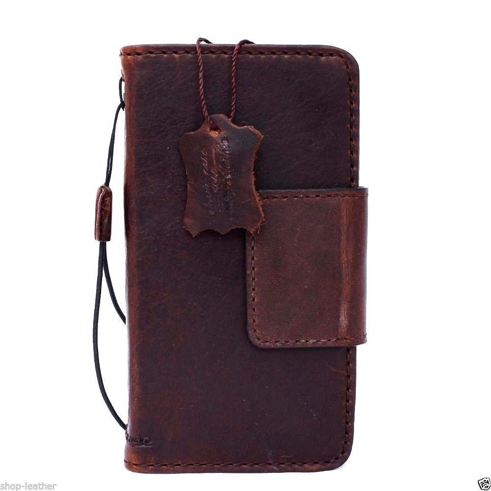 Genuine Italian leather hard case for LG Nexus 5X by DAVISCASE, slim handmade leather phone cover with luxury wallet style.