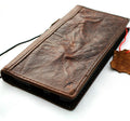 Genuine vintage leather Samsung Galaxy S21 wallet case with ID window, card slots, wireless charging holder, by DAVISCASE