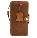 Handmade tan leather Samsung Galaxy S21 wallet case with rubber holder, slim design, and wireless charging compatibility by DavisCase.