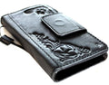 Google Pixel 7 Pro leather wallet case by DAVISCASE with magnetic closure, stand feature, embedding decorations, black color