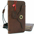 Handmade genuine leather phone case by DAVISCASE for iPhone 17, 16, 13, 14, 15 Pro Max and SE, vintage-style full grain cover.