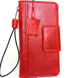 Echte Vintage-Lederhülle für Samsung Galaxy NOTE 8, Buch-Brieftasche, Magnetverschluss, rote Abdeckung, Kartenfächer, schlankes Daviscase