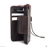 genuine full leather case for iphone SE 5s 5c book wallet cover handmade magnet bracket