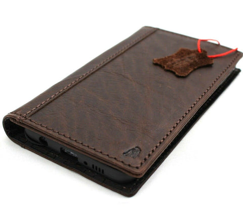 Genuine leather Case for Samsung Galaxy S10e book wallet cover Cards wireless charging dark luxuey pro slim daviscase