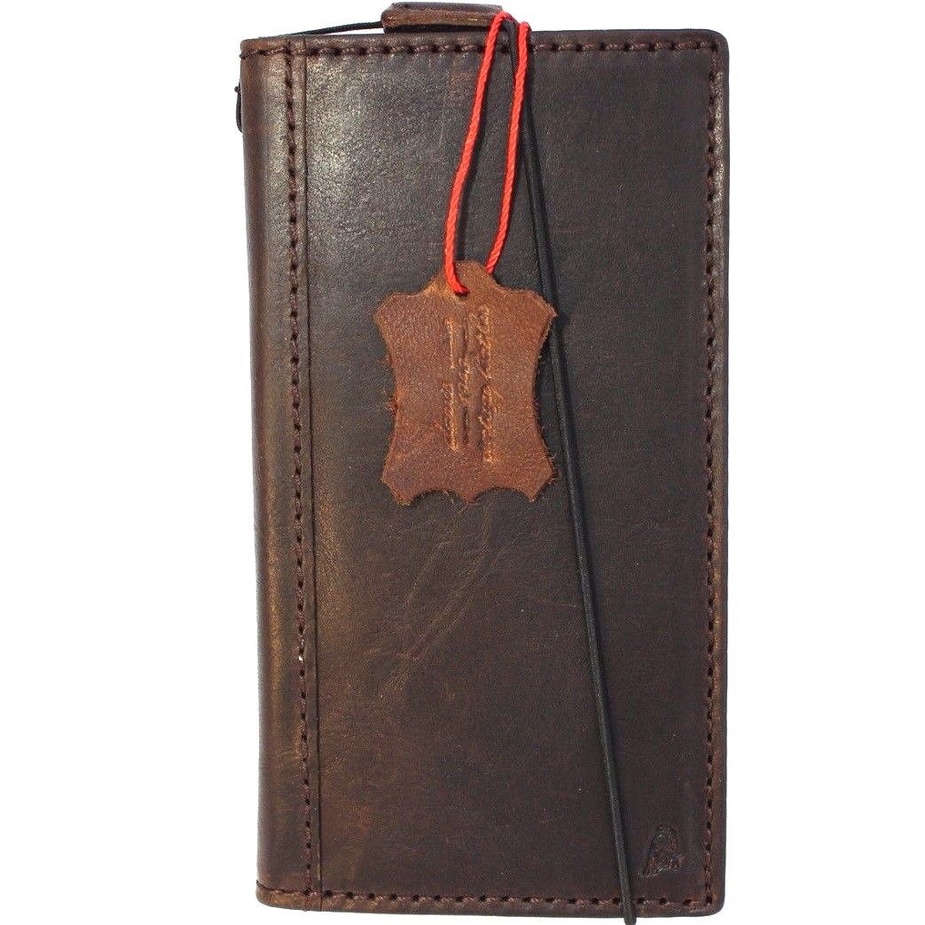 Handmade genuine Italian leather Samsung Galaxy S9 book wallet case by DAVISCASE with card slots and protective cover.